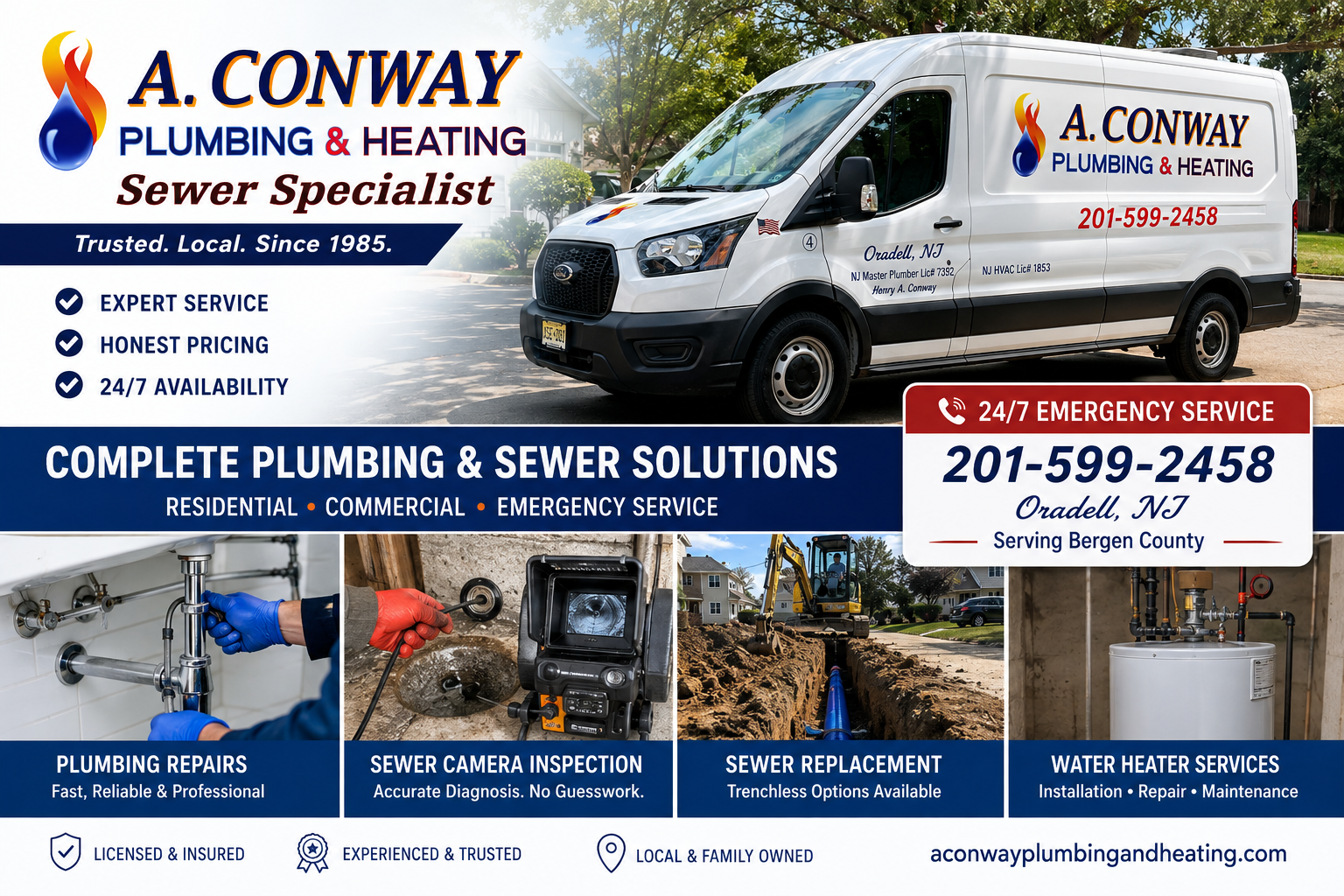 A. Conway Plumbing and Heating services overview